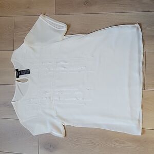 NWOT OLSEN Sequined Round Neck Blouse M/10